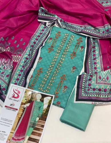 Bin Saeed Luxury Embroidered 3pc Collection