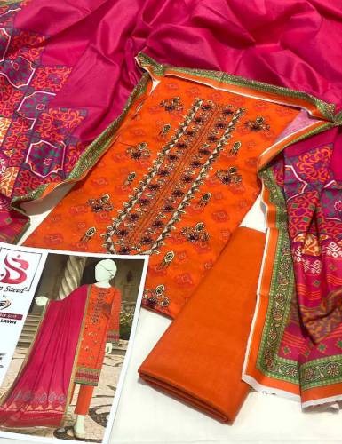 Bin Saeed Luxury Embroidered 3pc Collection