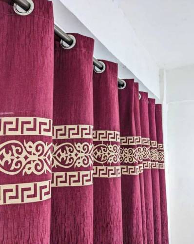 1piece jacquard self motif curtain