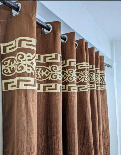 1piece jacquard self motif curtain