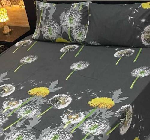 3 peices cotton bedsheets of Alkaram Khaddi Sapphire Gull Ahmed 