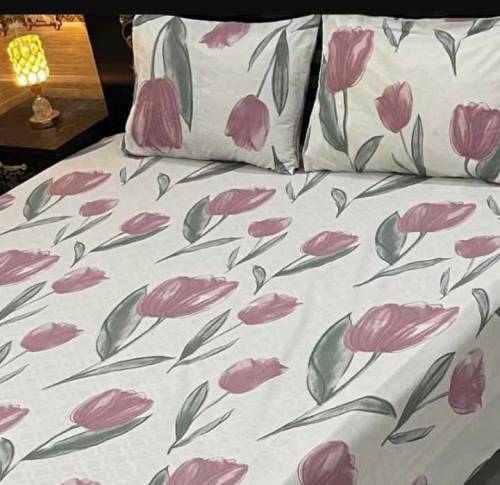 3 peices cotton bedsheets of Alkaram Khaddi Sapphire Gull Ahmed 