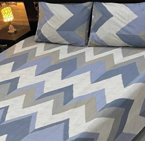 3 peices cotton bedsheets of Alkaram Khaddi Sapphire Gull Ahmed 