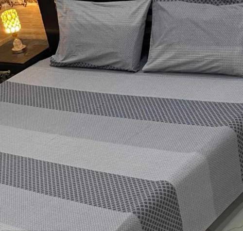 3 peices cotton bedsheets of Alkaram Khaddi Sapphire Gull Ahmed 