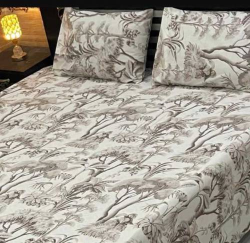 3 peices cotton bedsheets of Alkaram Khaddi Sapphire Gull Ahmed 