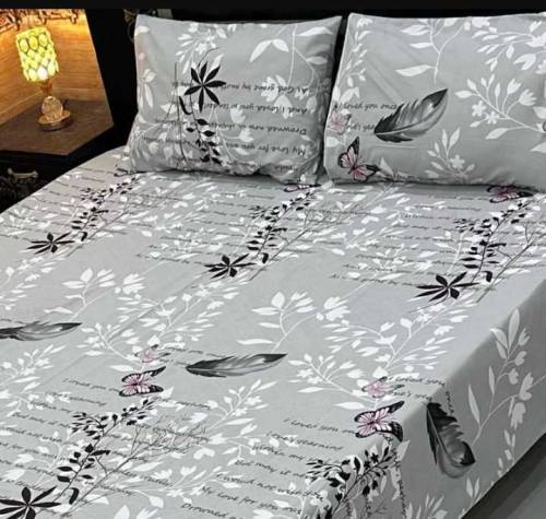 3 peices cotton bedsheets of Alkaram Khaddi Sapphire Gull Ahmed 