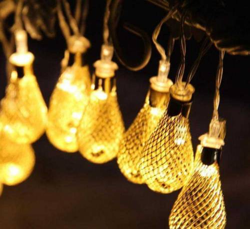 LEDs lights string metal lamp pack of 10