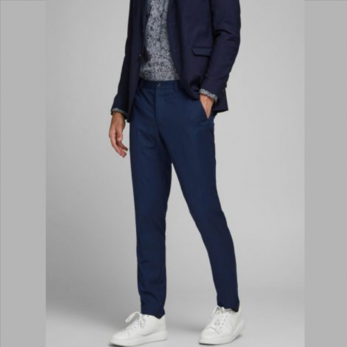 2 Navy Blue Office Pant For Men