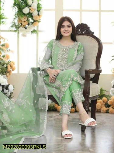 •  Gender: Women's•  Fabric: Organza•  Pattern: Embroidered•  Shirt - 