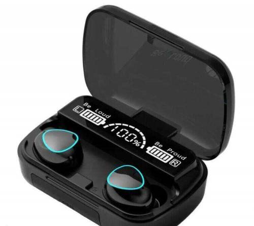 M10 Digital Display case Earbuds Black 