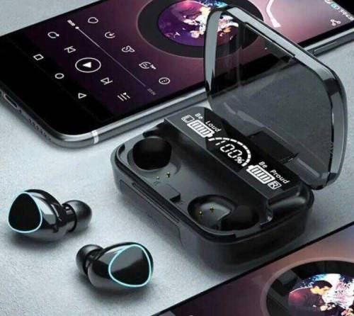 M10 Digital Display case Earbuds Black 