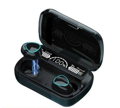 M10 Digital Display case Earbuds Black 