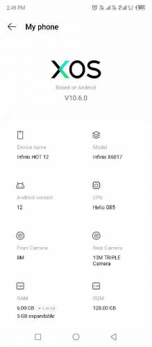 INFINIX HOT 12 