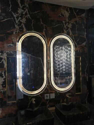 Looking Mirror LED Touch Light  / Glass Design Mirror / Glass Cabins