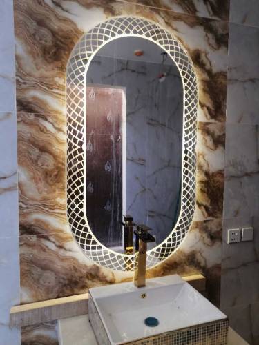 Looking Mirror LED Touch Light  / Glass Design Mirror / Glass Cabins