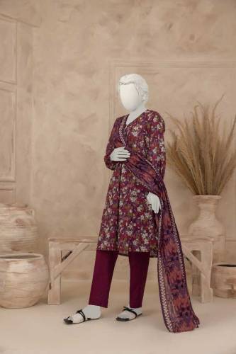3 3 Piece Printed Lawn by Narkin's 