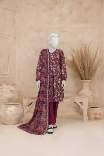 3 3 Piece Printed Lawn by Narkin's 