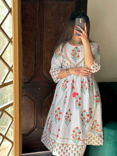 SUMMER COLLECTION*3D COTTON LAWN Fency Maxi 2Pc*