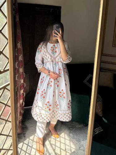 SUMMER COLLECTION*3D COTTON LAWN Fency Maxi 2Pc*