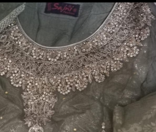 olive green wear beautiful dress (Kaam wala)