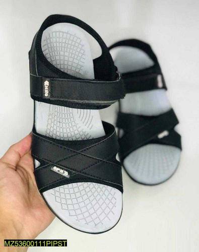 Men's Elastic Fibre Casual Sandals, Black.