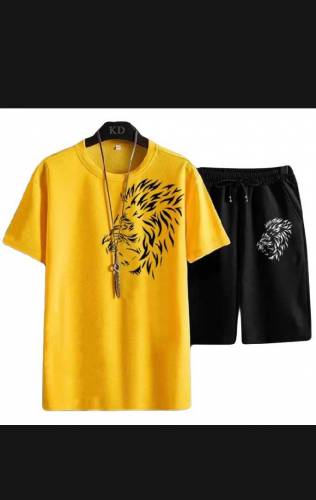 Tiger printed cutton half sleeve O neck short & Tshirt for men and boy