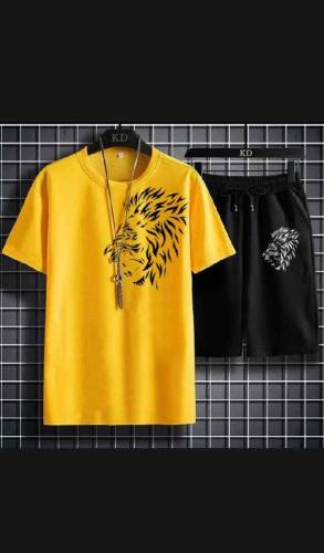 Tiger printed cutton half sleeve O neck short & Tshirt for men and boy