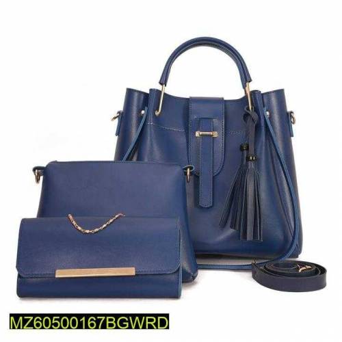 Woman's Leather Plain Shoulder Bag
