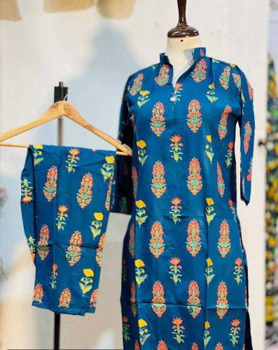 Ladies Fabric Linen Printed Suit (2pcs)