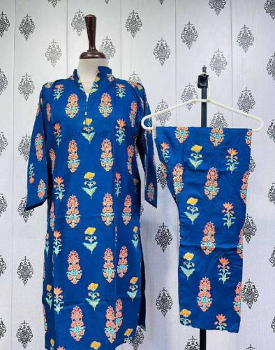 Ladies Fabric Linen Printed Suit (2pcs)