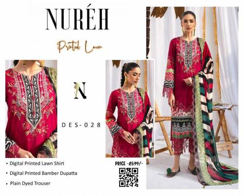 *Alhamdulillah* Summer Collection 2024*NUREH*(Premium Airjet Lawn)Lawn