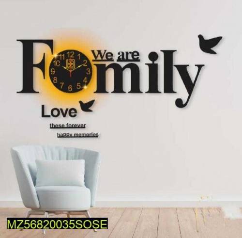 Wodden calligraphy wall clock