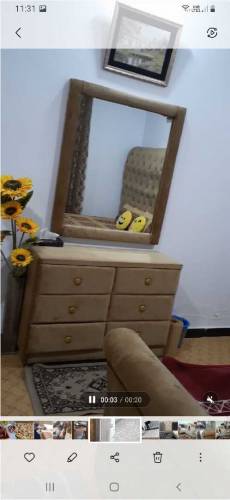 Bed and dressing table