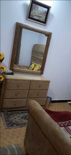 Bed and dressing table