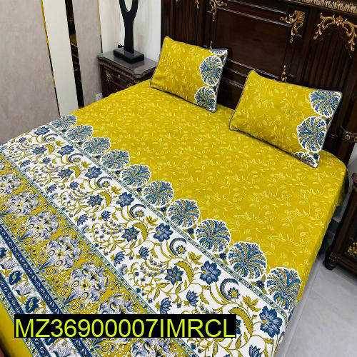 3 pcs crystal cotton  double bedsheets 