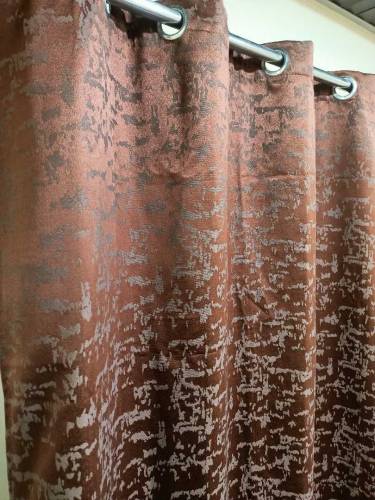 pack Of 2 window curtain jacquard Leather Self Designe 
