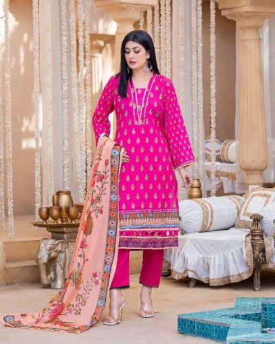 womens unstiched 3pcs printed suits