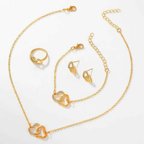 6 pcs women jewelry set with watch