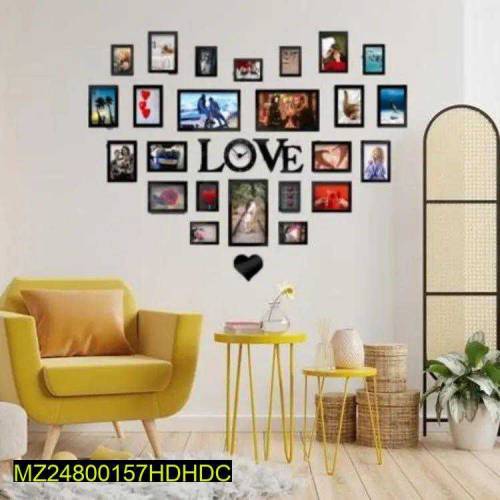 Beautiful love frame Laminated sheet Clock