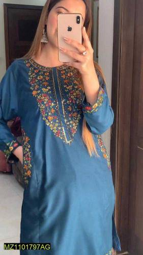 •  Fabric: Linen•  Product Type: Suit•  Pattern: Embroidered•  Neck Ty