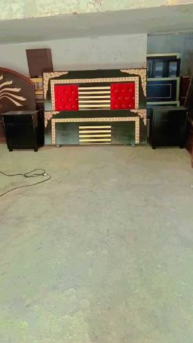 double bed and tow side table 