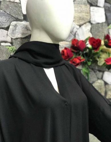 2 Pc's Women's Open Plain Abaya