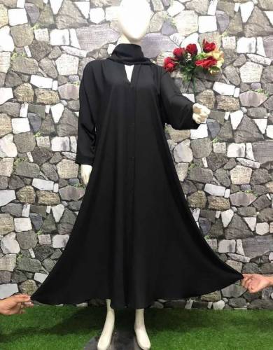 2 Pc's Women's Open Plain Abaya
