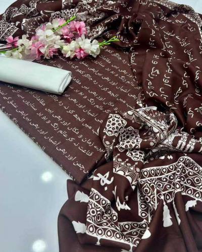 🪂BRAND NEW ARTICL🪂💝NEW ARRIVALS💝🥰UNSTICHED 3 PIECE DRESS🥰💌