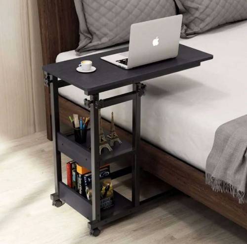 Wooden Adjustable Laptop Side Table For Sofa And Bed 