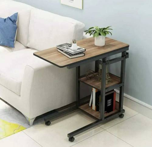 Wooden Adjustable Laptop Side Table For Sofa And Bed 