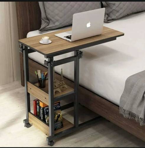 Wooden Adjustable Laptop Side Table For Sofa And Bed 