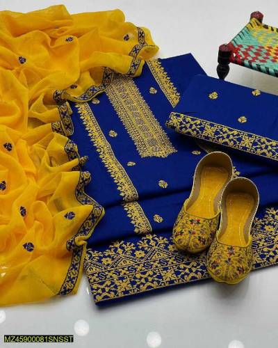 •  Fabric: Lawn•  Shirt: Embroidered•  Trouser: Embroidered•  Dupatta:
