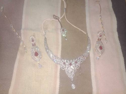 silver zircon set
