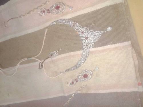 silver zircon set